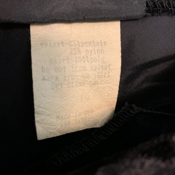 Vtg Stage Accents Women Dark Romantic Whimisgoth Fairy Grunge Velvet Dress 10 - Picture 12 of 12